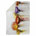 Begin Home Decor 60 x 80 in. Multiple Colorful Abstract Flowers-Sherpa Fleece Blanket 5545-6080-FL47